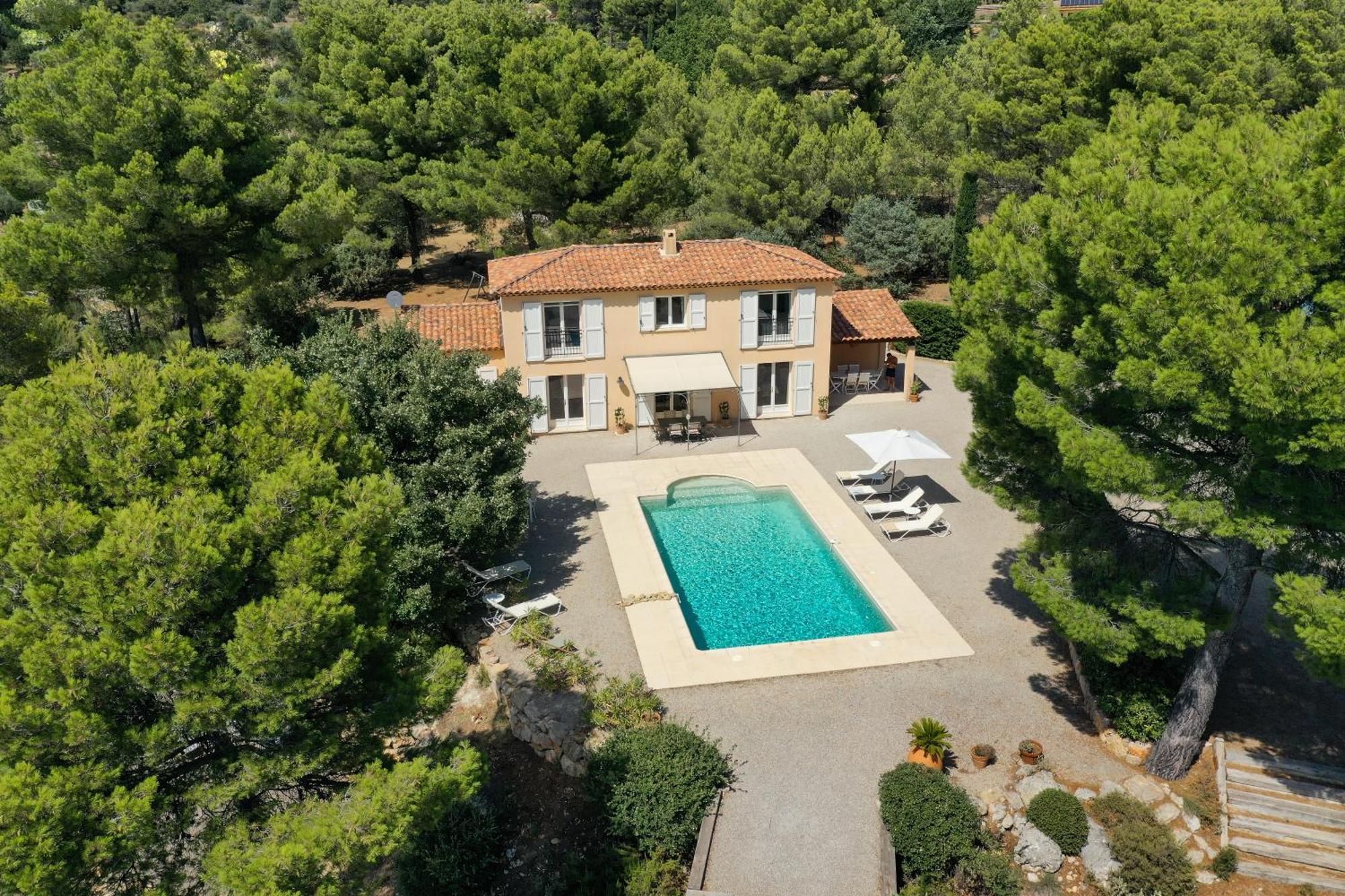 Villa "Le Sortilege" Vue Panoramique Et Piscine Туртур Экстерьер фото
